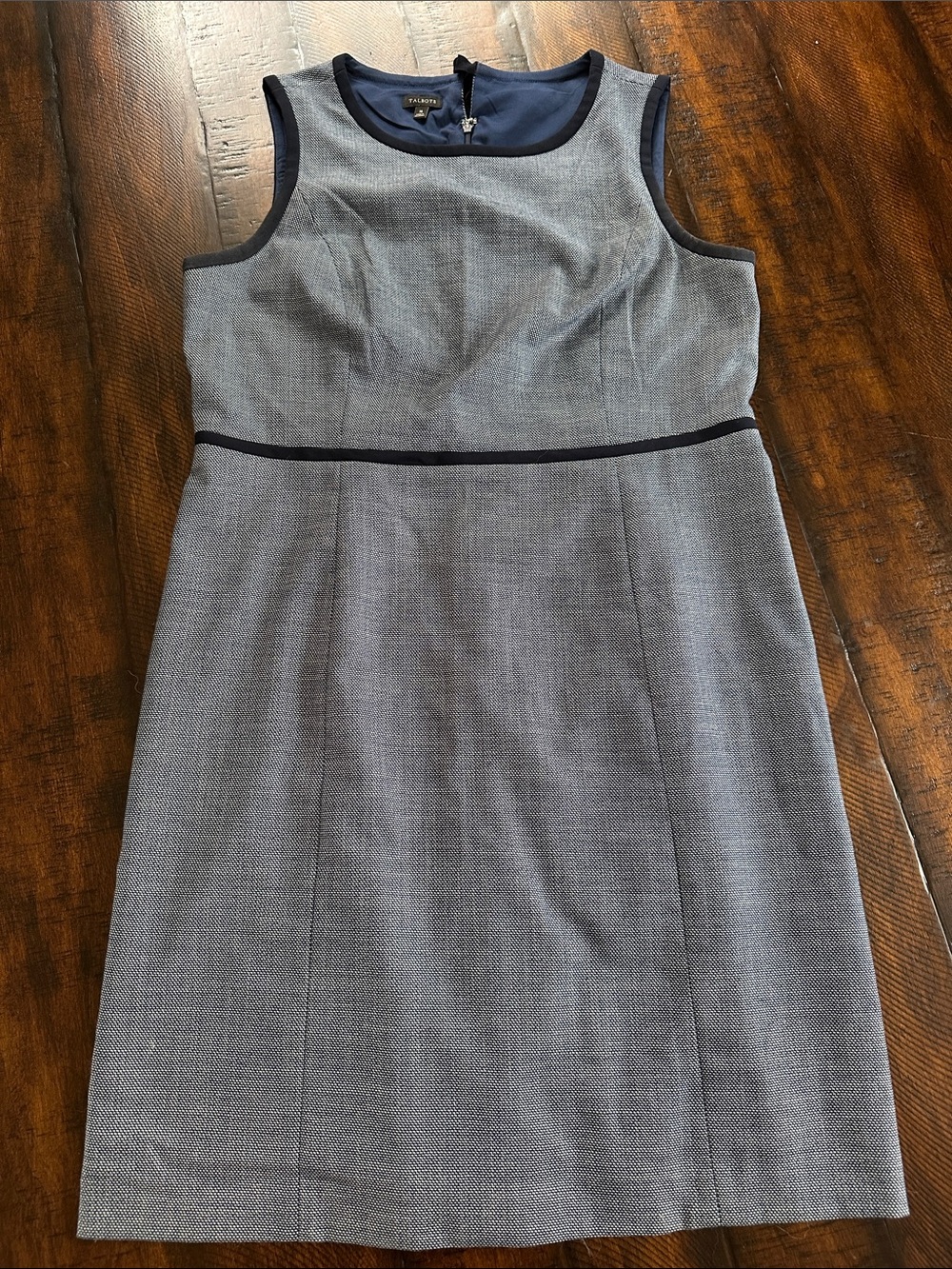 Talbots Sheath Dress with Navy Piping